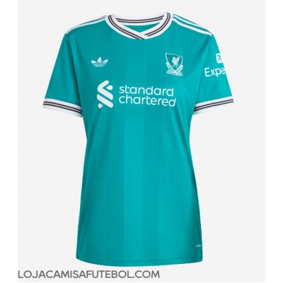 Camisa de Futebol Liverpool Giovanni Leoni #15 Equipamento Alternativo Mulheres 2025-26 Manga Curta Camisa de Futebol Liverpool Giovanni Leoni #15 Equipamento Alternativo Mulheres 2025-26 Manga Curta